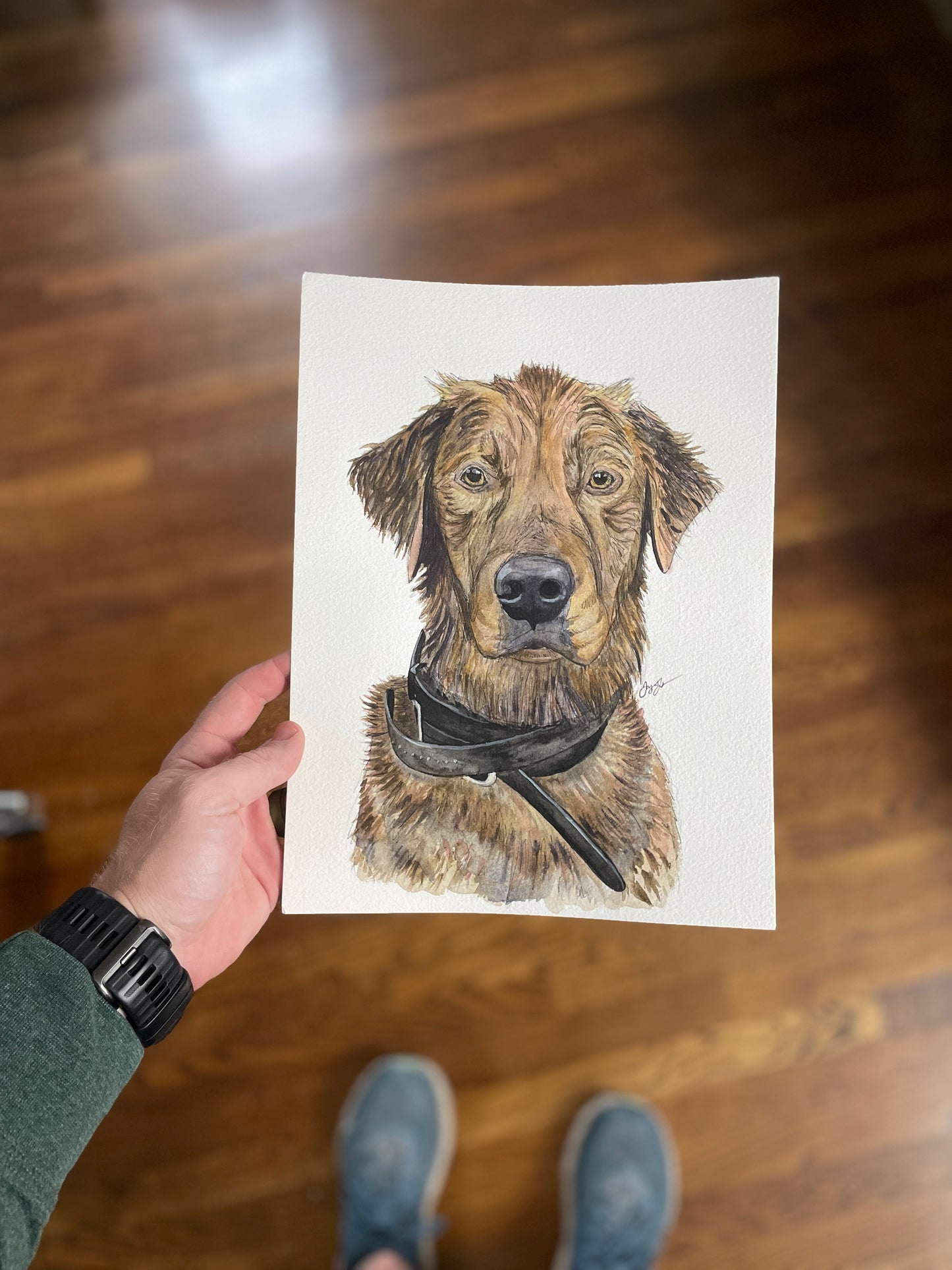 Custom Original Dog Portrait 50% Deposit (Read Description)