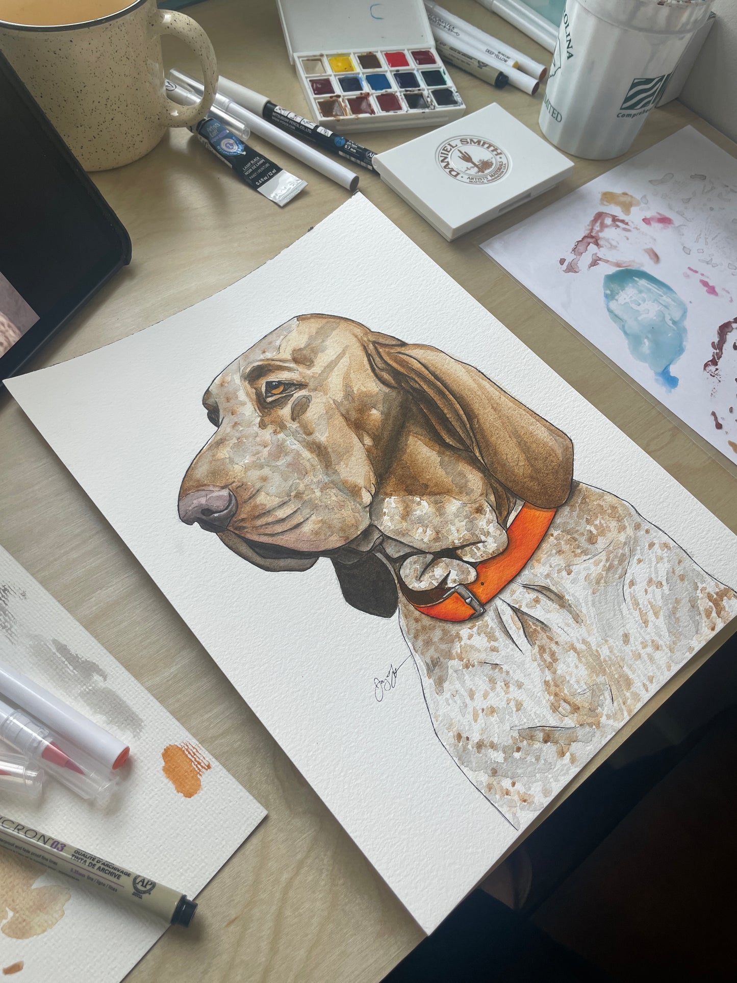 Custom Original Dog Portrait 50% Deposit (Read Description)