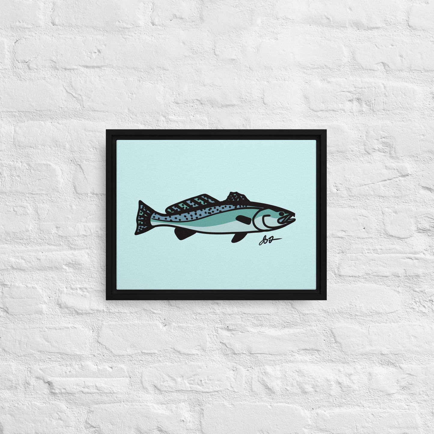 Sea Trout Wall Art: Framed Canvas Print