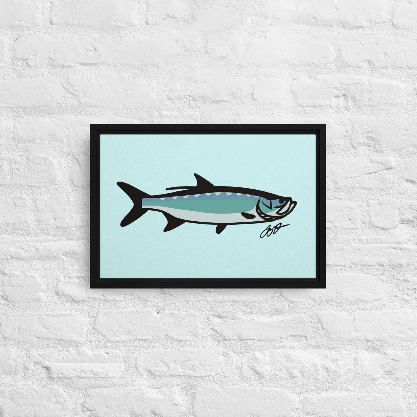 Tarpon Wall Art: Framed Canvas Print