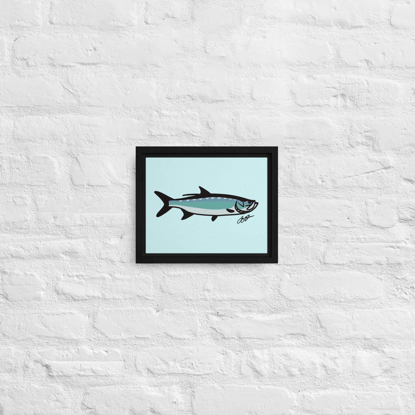 Tarpon Wall Art: Framed Canvas Print