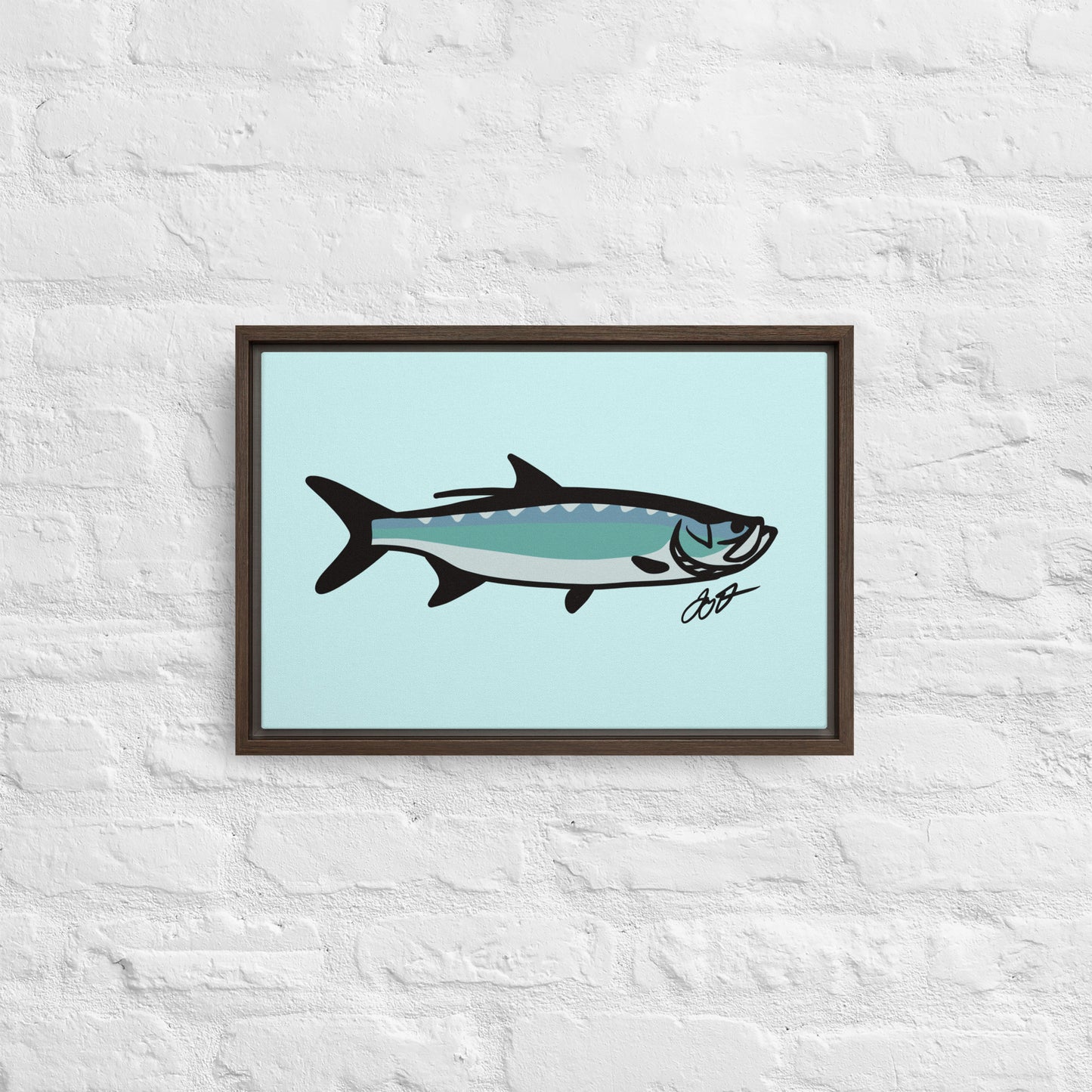 Tarpon Wall Art: Framed Canvas Print
