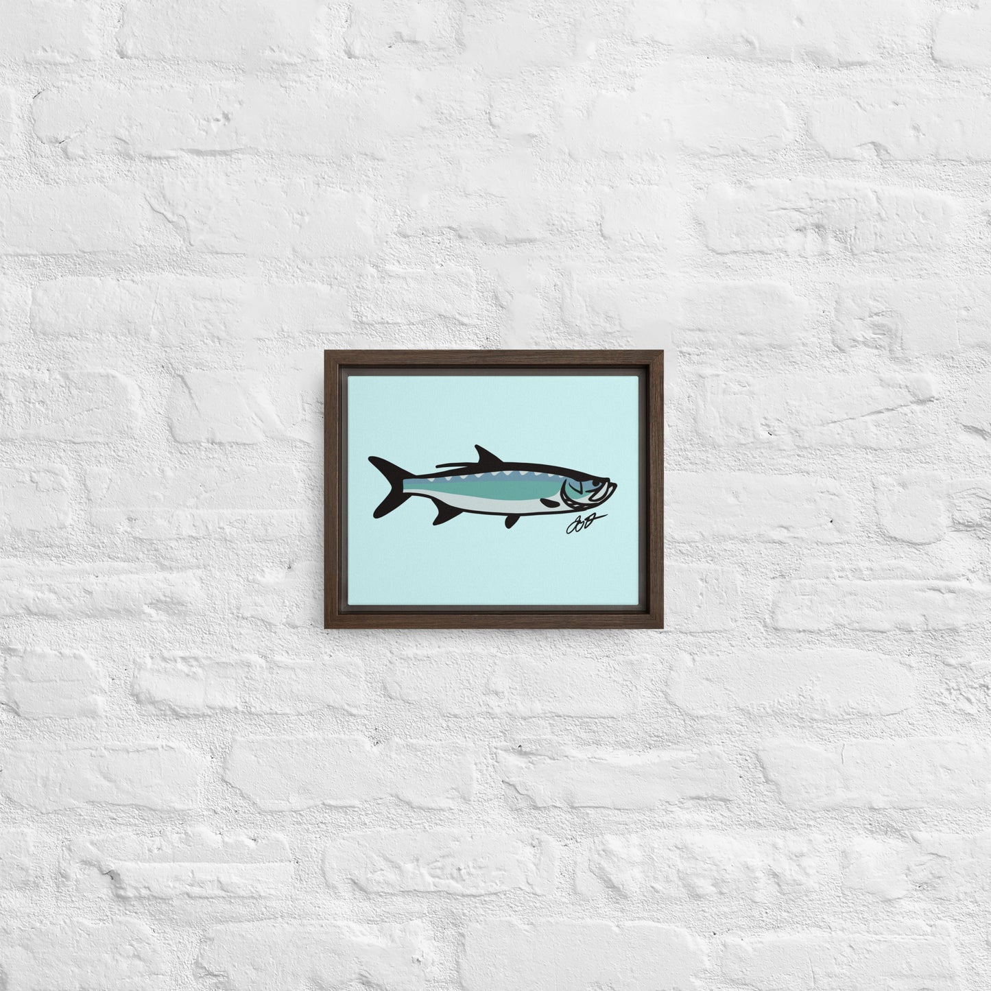 Tarpon Wall Art: Framed Canvas Print