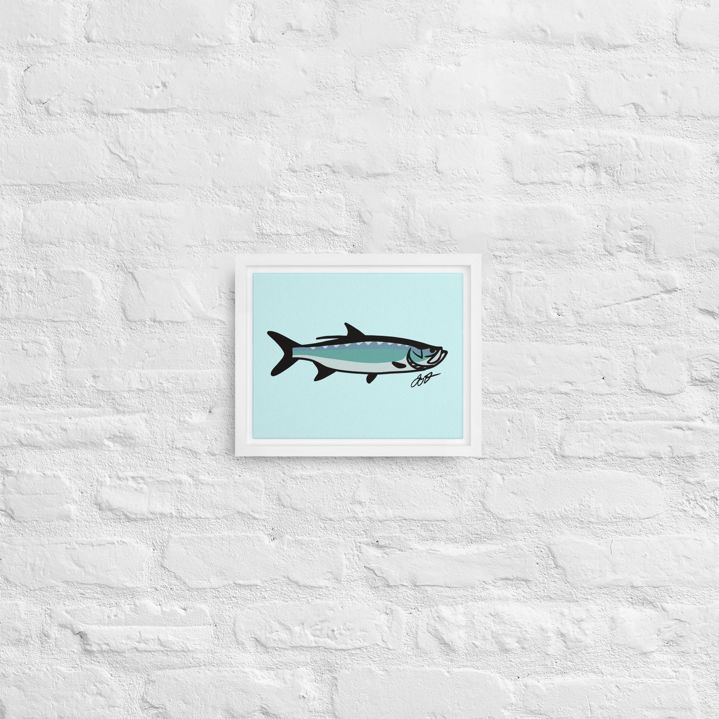 Tarpon Wall Art: Framed Canvas Print