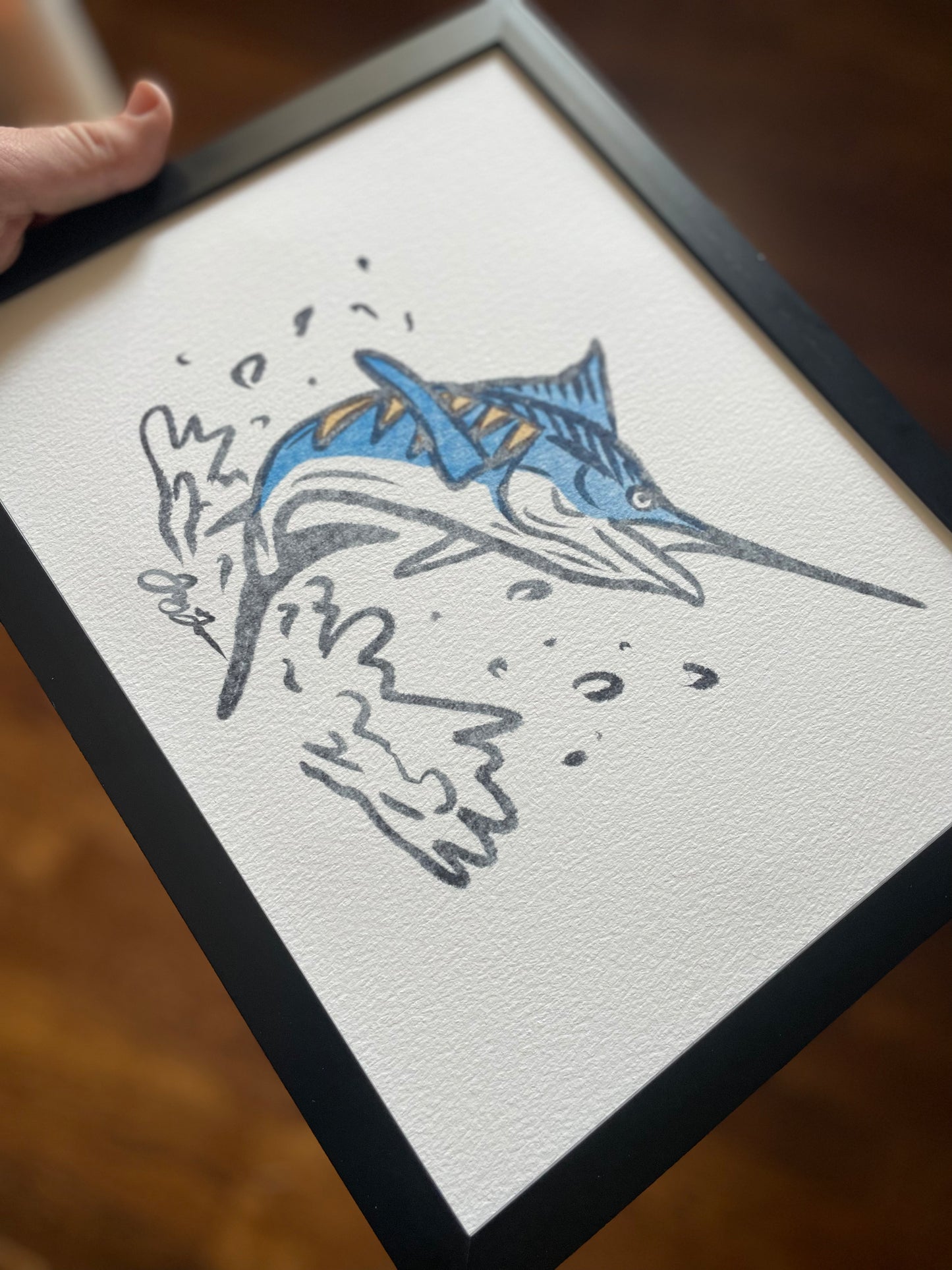 Open Edition: Vintage Blue Marlin Print (Frame not included)