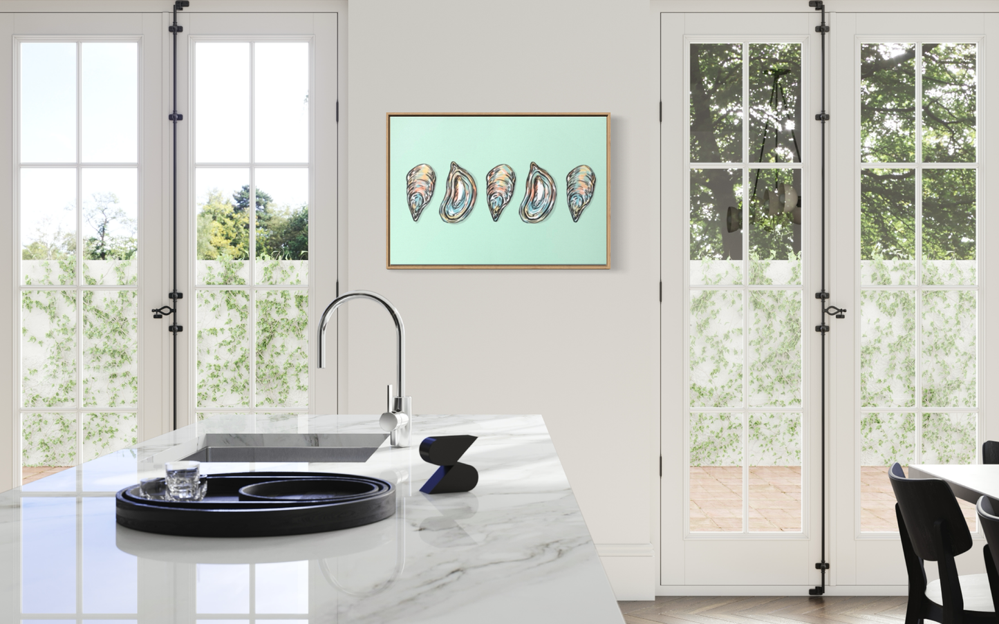 Oysters Canvas Print (Frame not included)