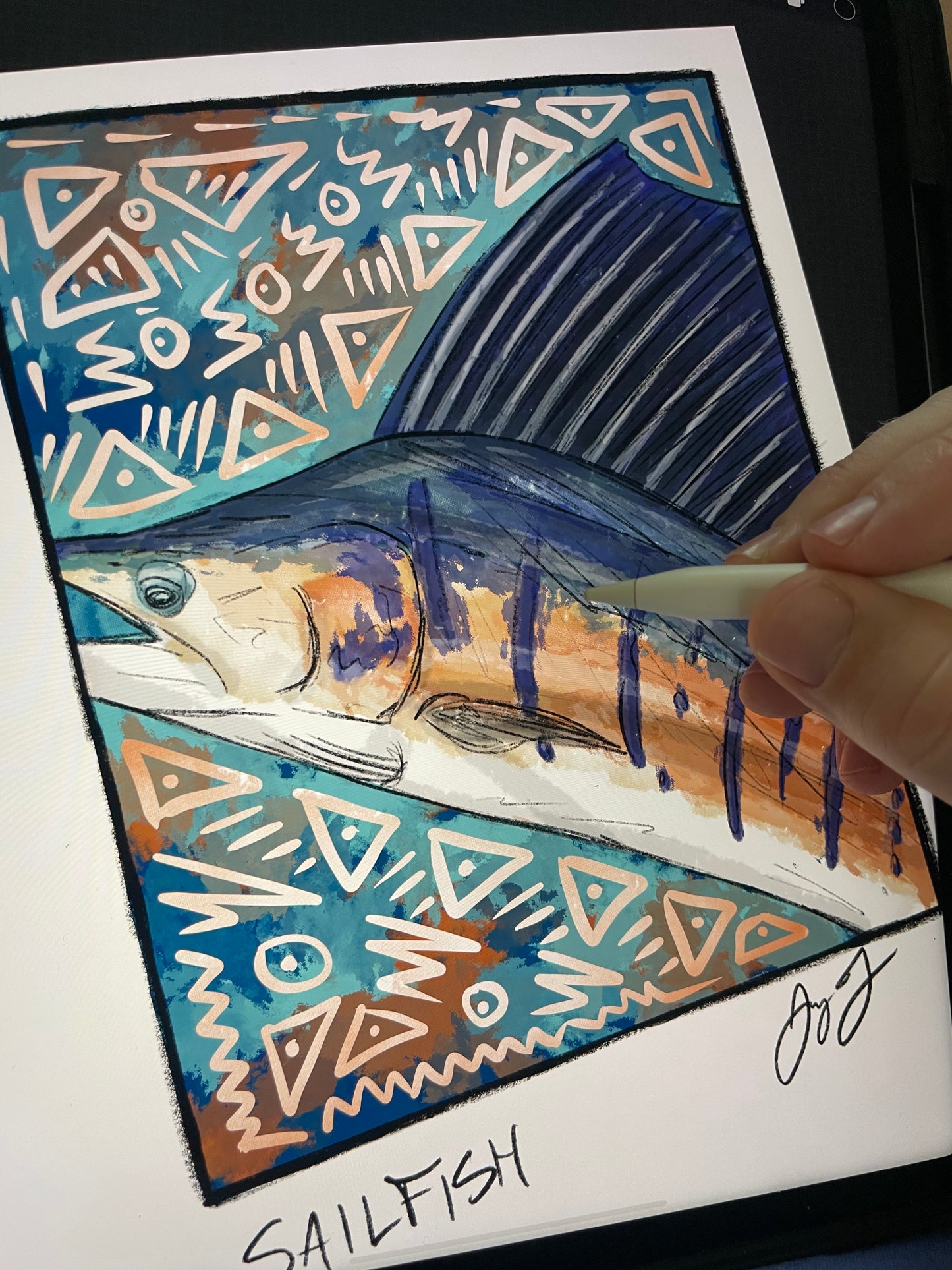 Sailfish Closeup Print Ed. of 100 (Frame not included)
