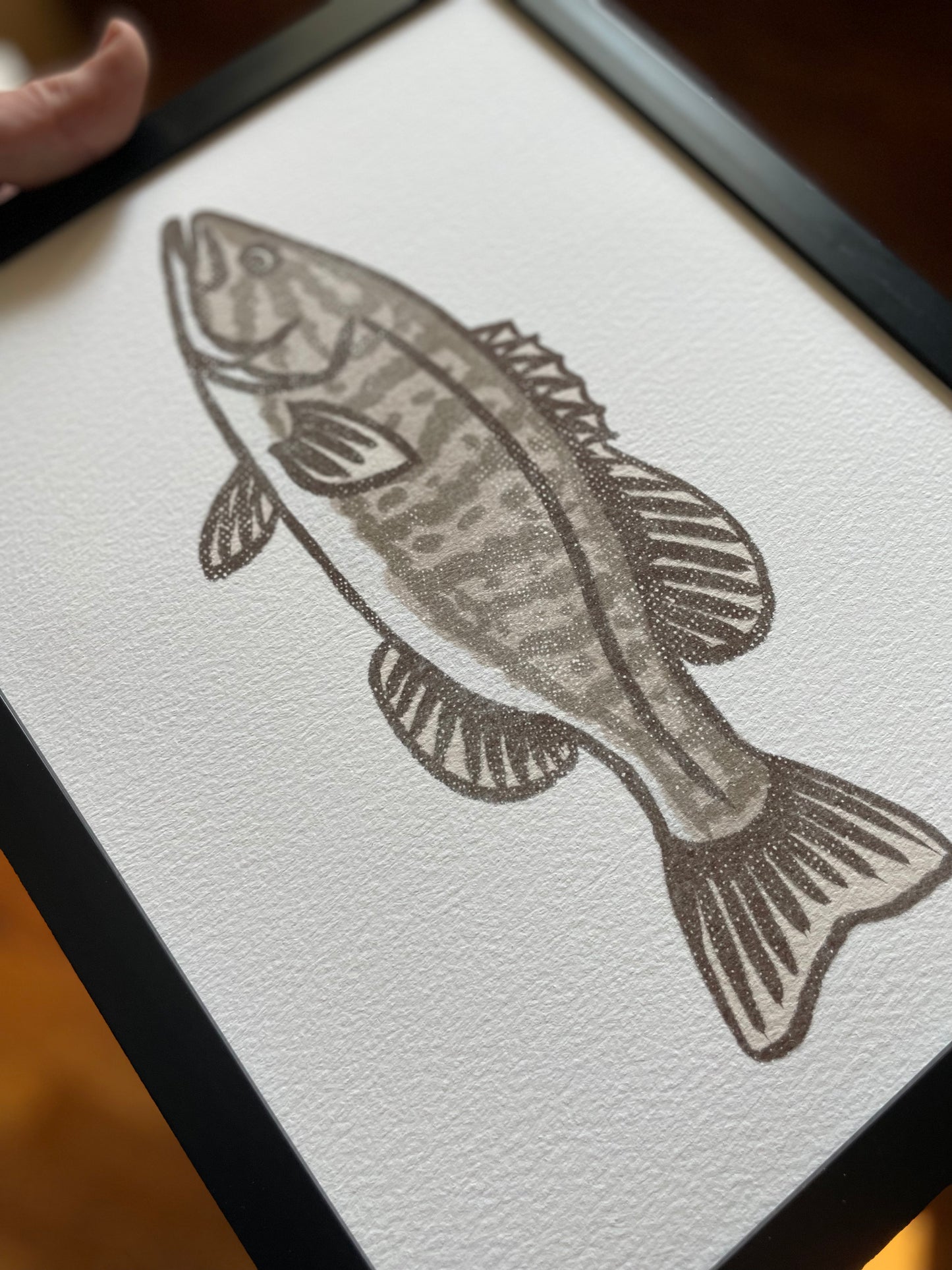 Open Edition: Vintage Smallmouth Bass Print (Frame not included)