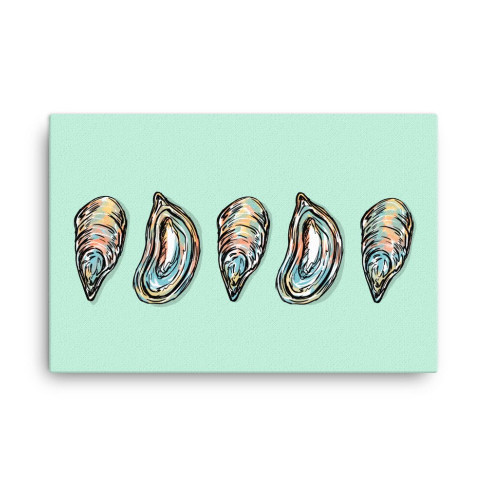 Oysters Canvas Print - Jaybo Art