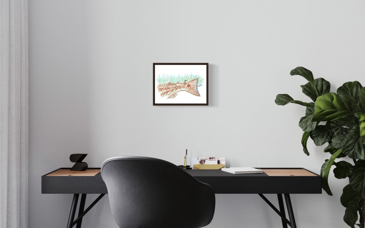 Redfish and Skiff Canvas Print - Jaybo Art