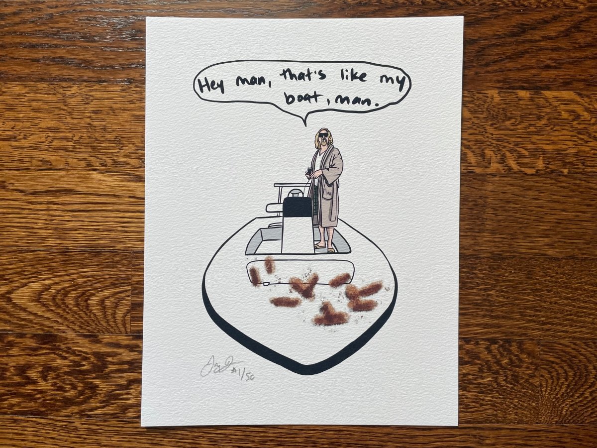 That’s My Boat, Man Print Lmtd. Ed of 50, 8.5"x11" - Jaybo Art