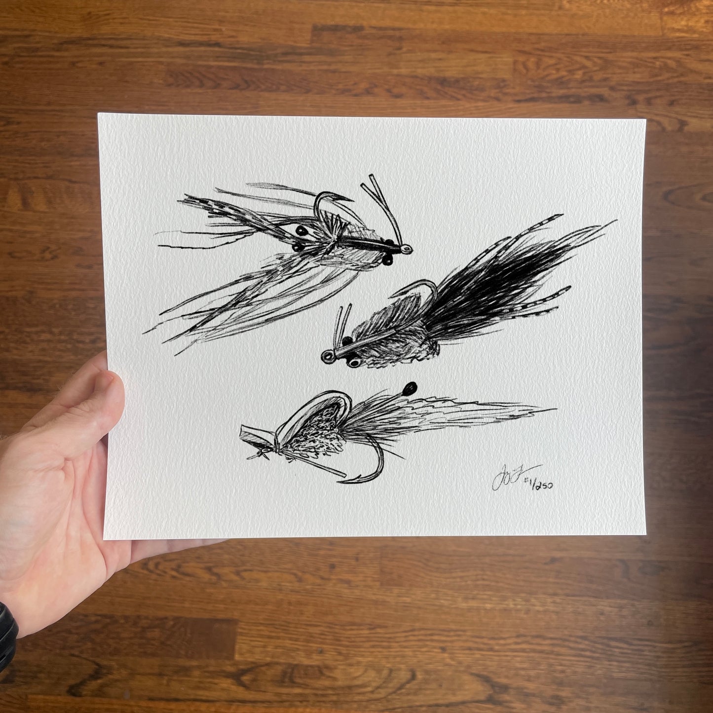 Redfish Flies Sketch Limited Ed Print