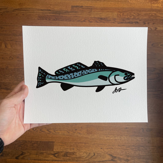 Open Edition: Simple Sea Trout Print
