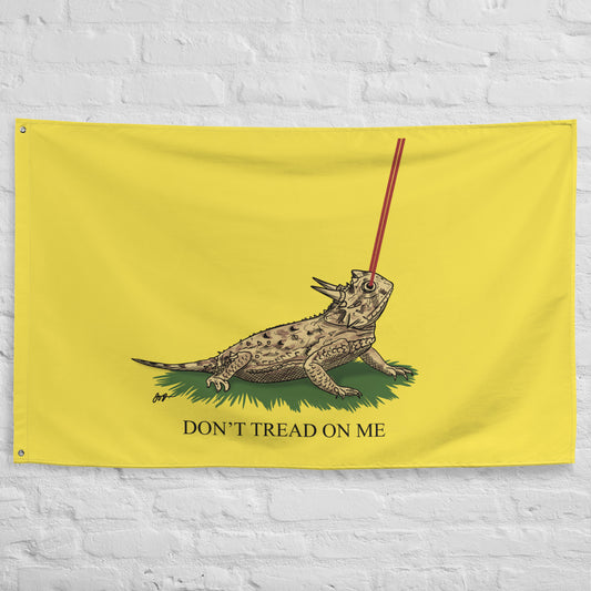 Horned Lizard Don't Tread on Me Decorative Flag