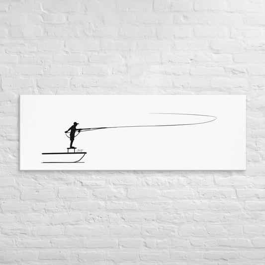 Fly Caster 20"x60" Canvas Print