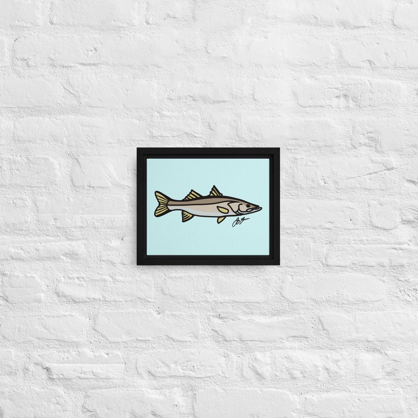 Snook Wall Art: Framed Canvas Print