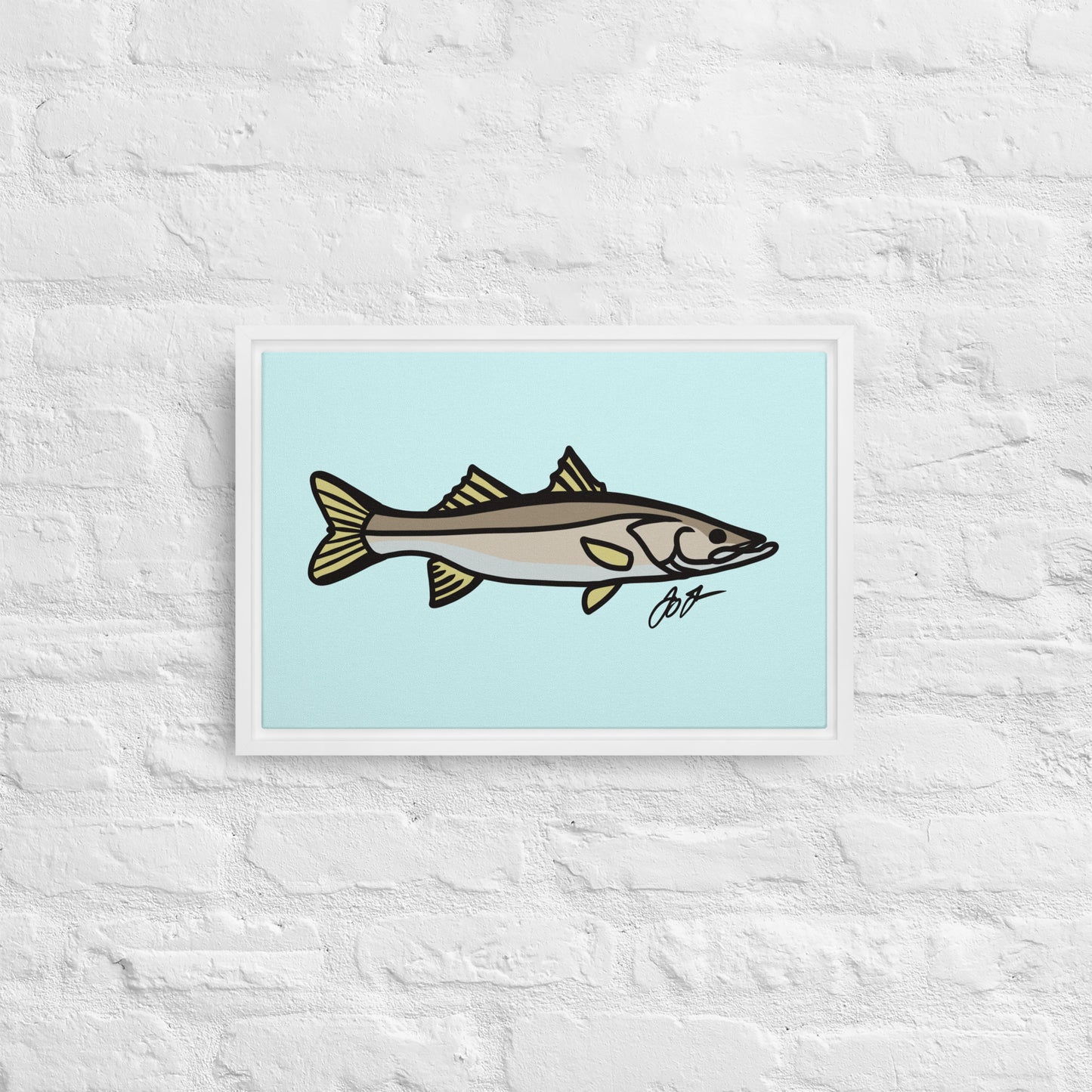 Snook Wall Art: Framed Canvas Print