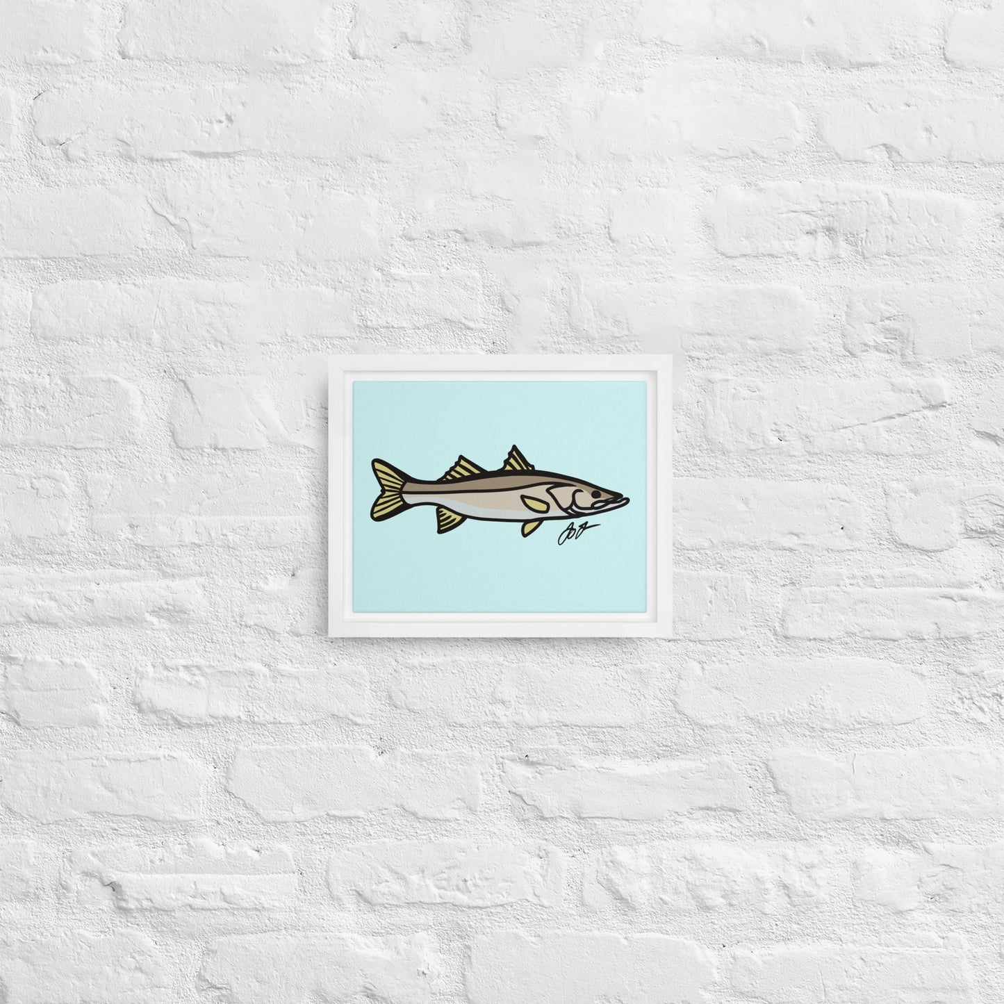 Snook Wall Art: Framed Canvas Print