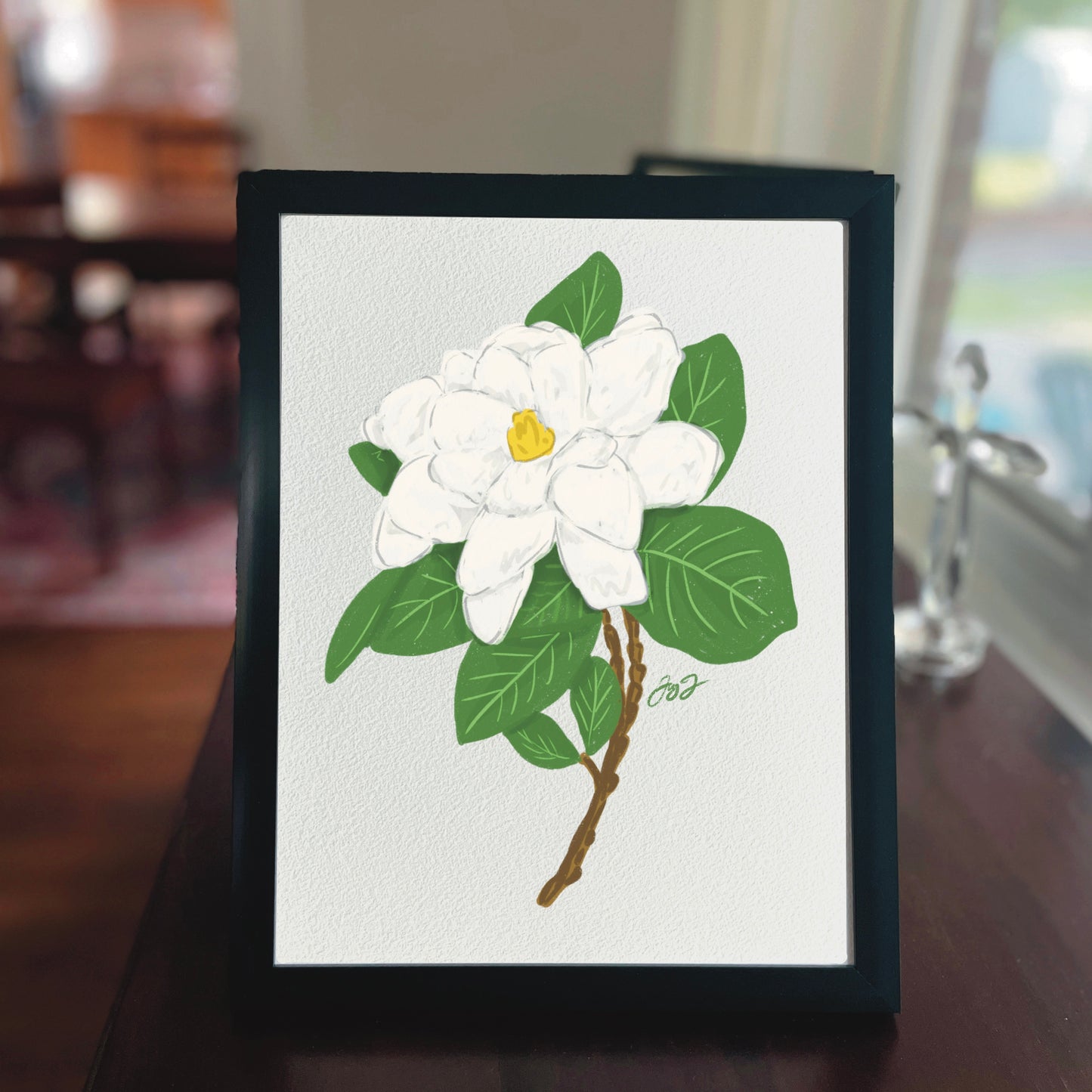 Open Edition: White Camellia Flower Print (frame sold separately)