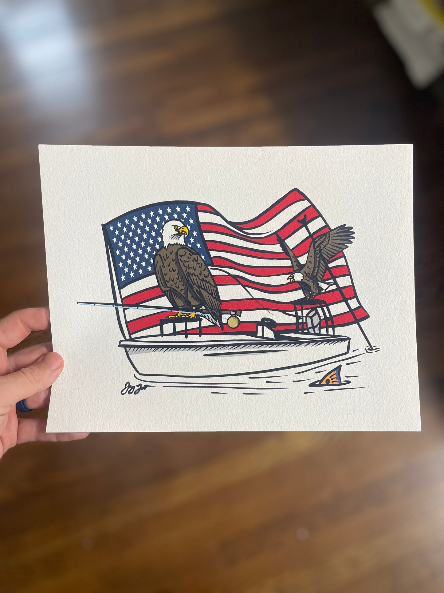 Open Edition: Merica Freedom Skiff Art Print