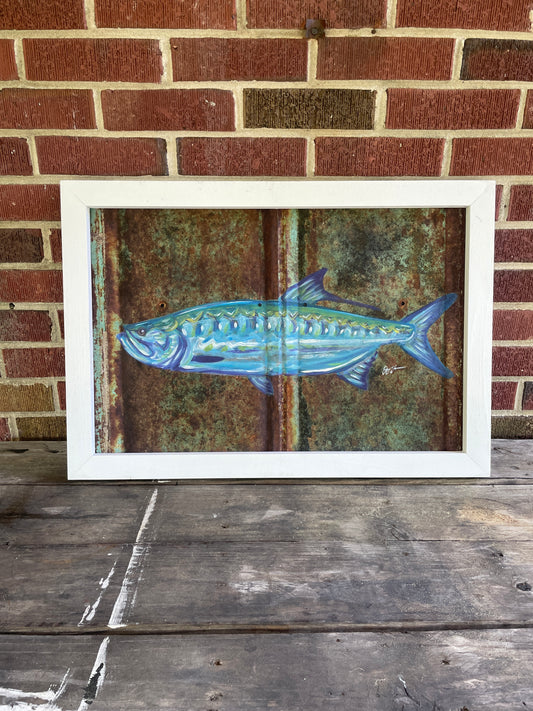 Original Tarpon Painting on Rusty Metal