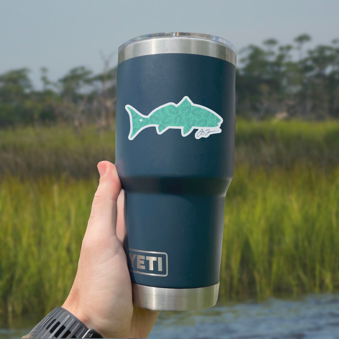 Oyster Redfish Decal