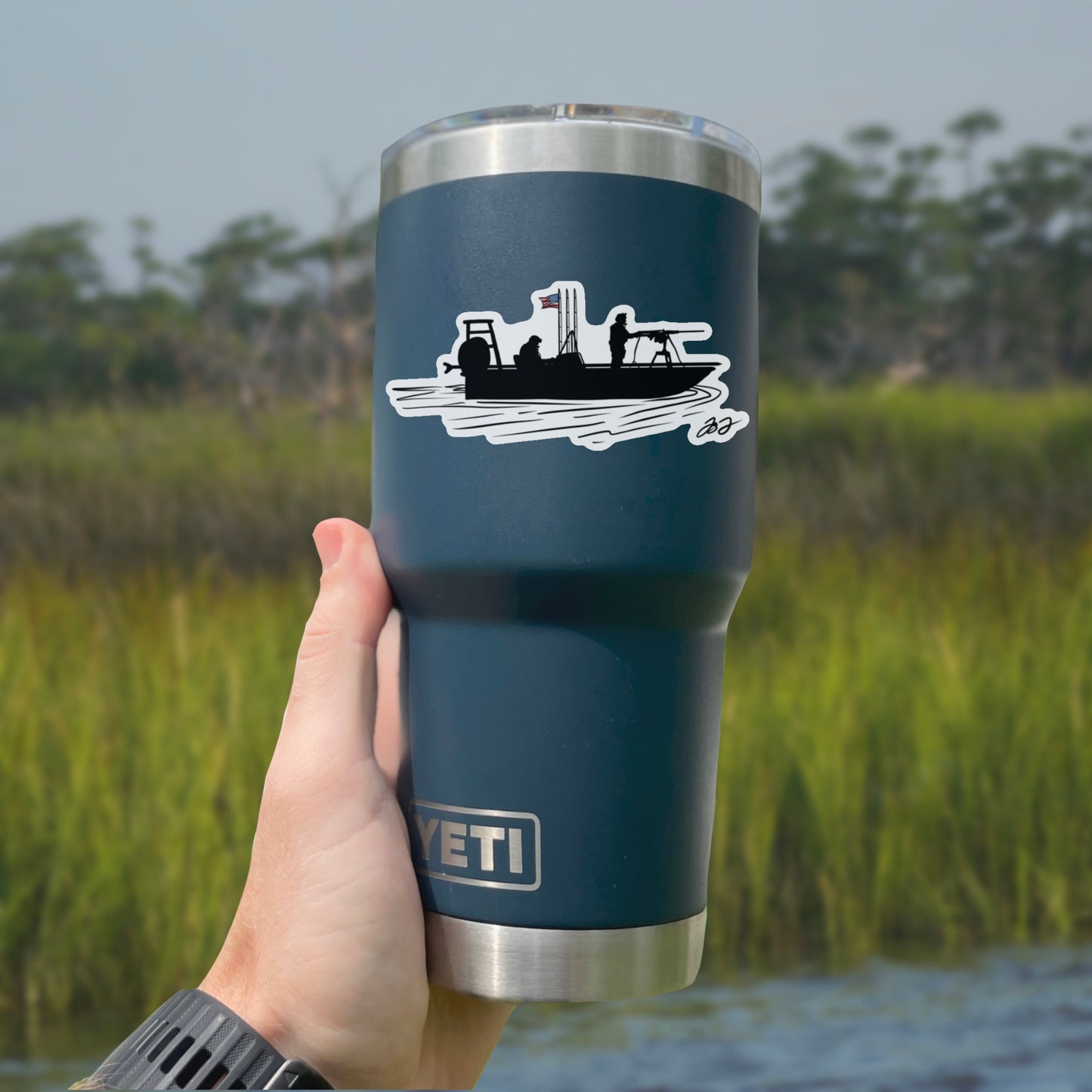Marsh Patrol Tactical Skiff Boat Decal