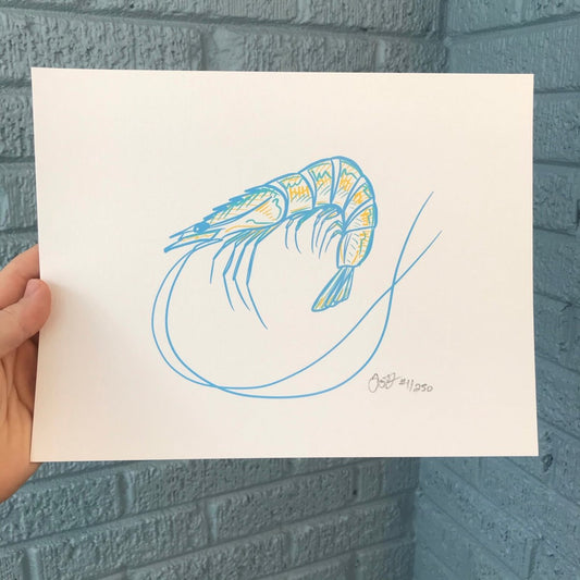 Coastal Shrimp Print - Jaybo Art