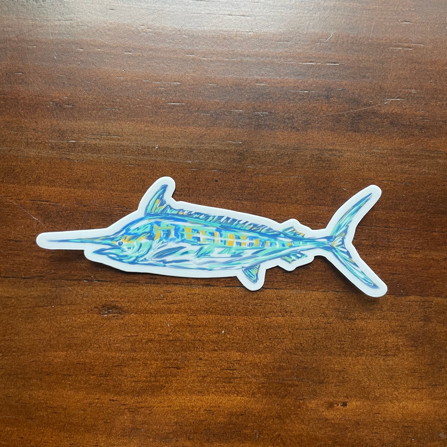 Blue Marlin Painting Decal