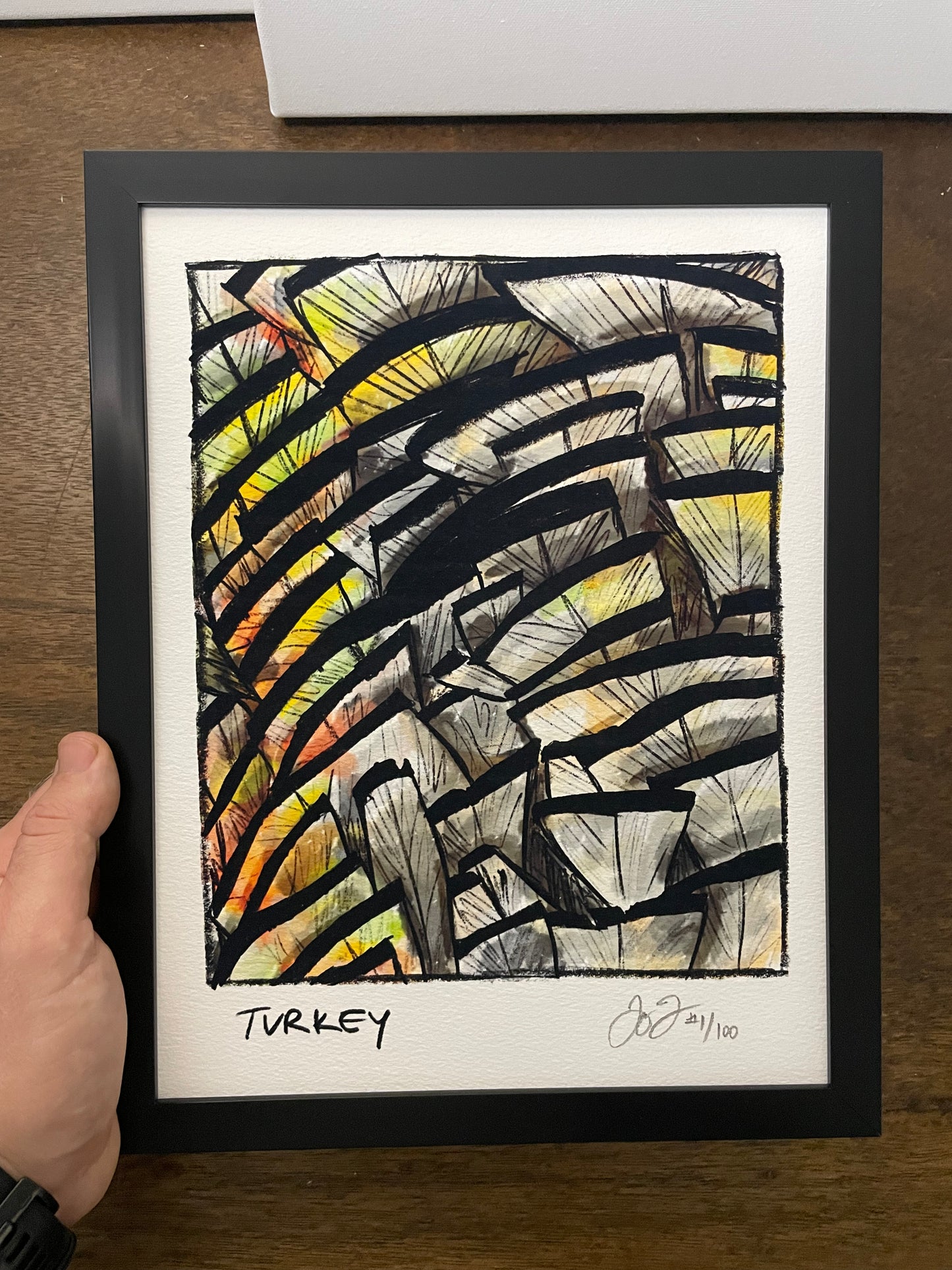 Turkey Feathers Print Ed. of 100 (Frame not included)