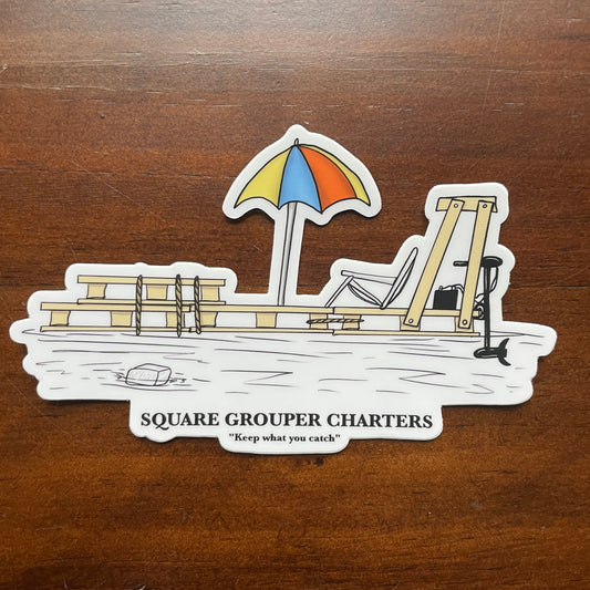 Square Grouper Charter Decal
