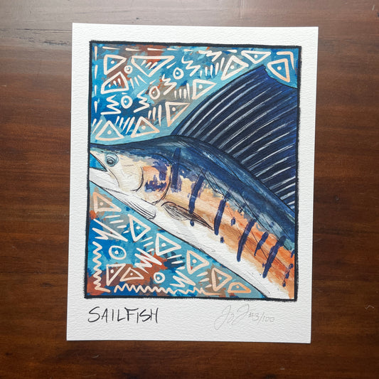 Sailfish Closeup Print Ed. of 100 (Frame not included)