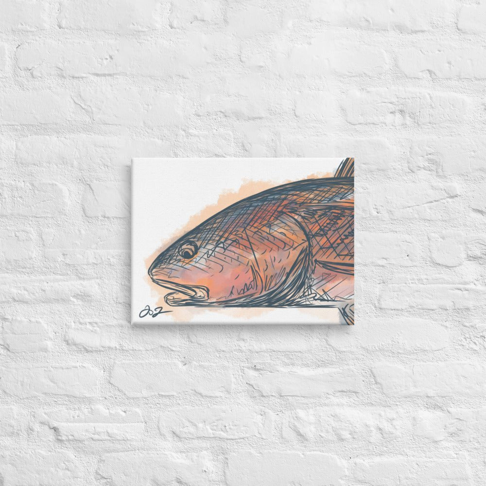 Redfish Abstract Canvas Print - Jaybo Art