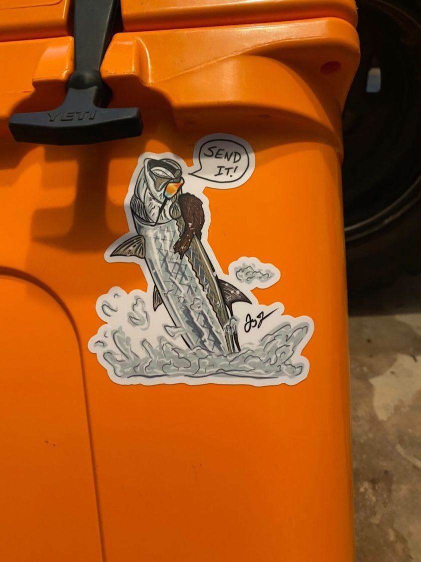 Send it Tarpon Decal - Jaybo Art