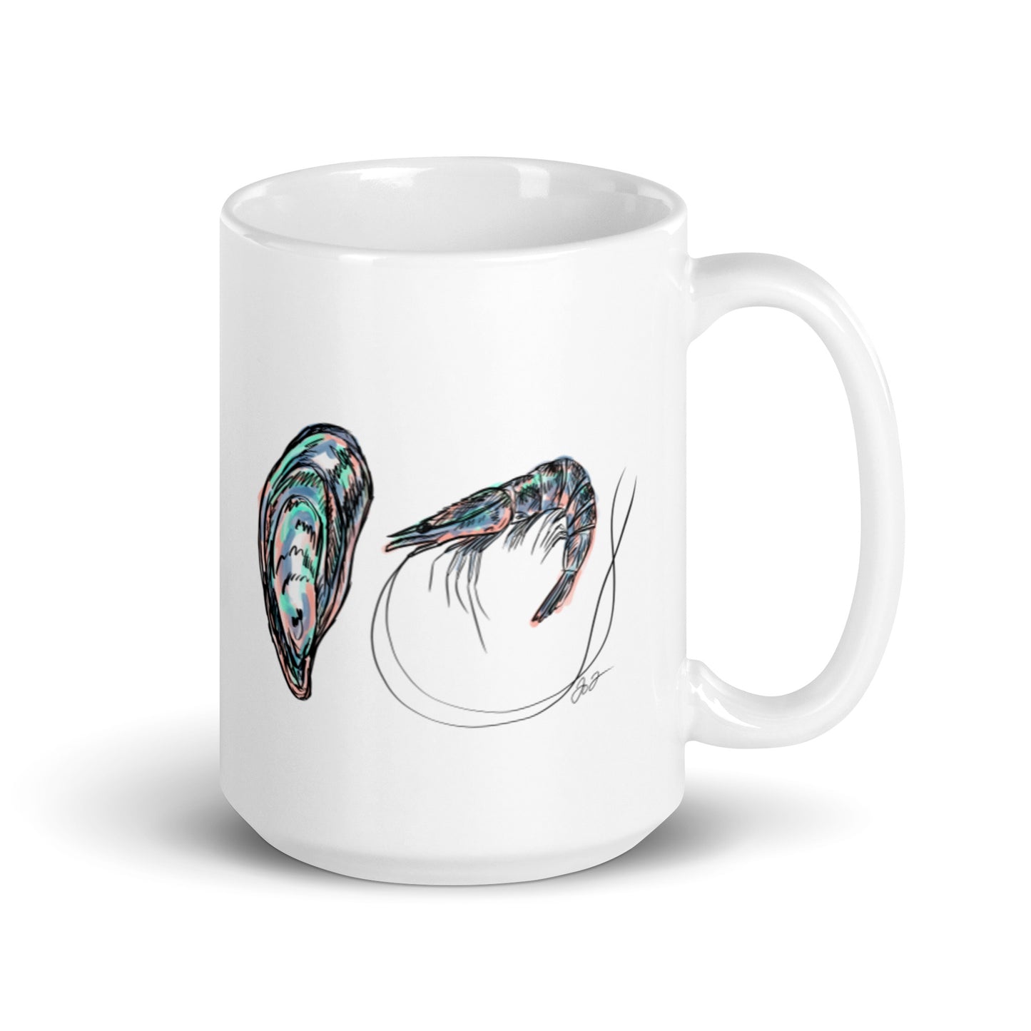 Oyster & Shrimp Coffee Mug